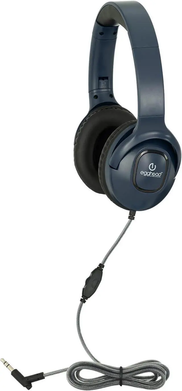 Main image of Egghead Premium Foldable Headphone with Padded Ear Cushions, Adjustable Headband, Pivoting Earcups, Tangle-Resistant Cord, and Storage Bag, Pack of 10