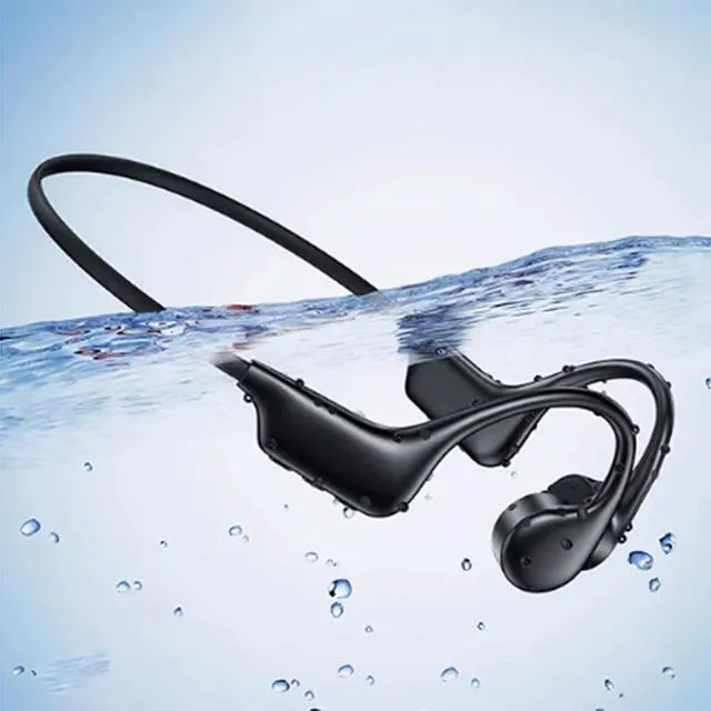 Main image of Open Ear Headphones,Bone Conduction Headphones 5.3,Bone Conduction Earphones IPX8 Waterproof Built-in 32GB MP3,with Mic,8 Hours Battery Life Waterproof Headphones for Swimming,Hiking Black