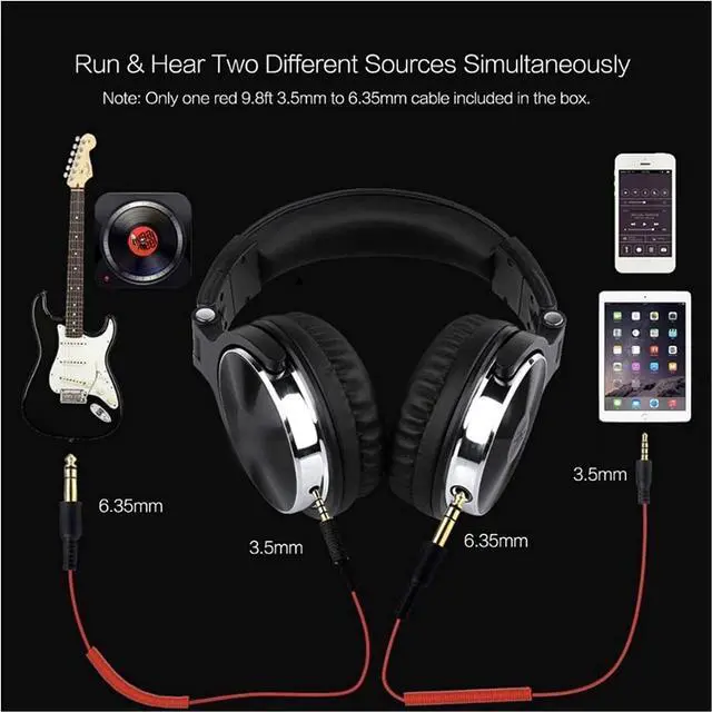 Alt view image 7 of 7 - Active Noise Cancelling Headphones, Over Ear Headphones, Hi-Res Audio, Deep Bass, Memory Foam Ear Cups, for Travel, Home Office(Black)