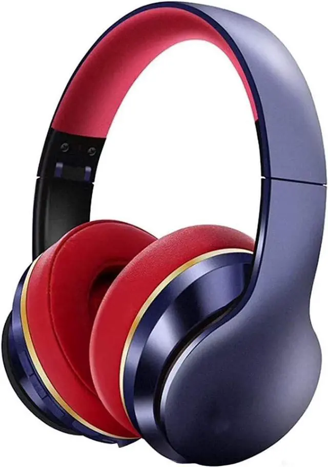 Main image of Active Noise Cancelling Headphones, Over Ear Headphones, 10H Playtime, Hi-Res Audio, Deep Bass, Memory Foam Ear Cups, for Travel, Home Office(Blue)