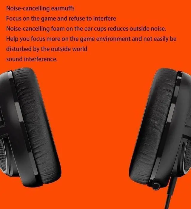 Alt view image 2 of 7 - Gaming Headset, 3.5mm Wired Bass Stereo Noise Isolation Gaming Headphones with Mic for Laptop Computer,Head-Mounted Wired Gaming Headset