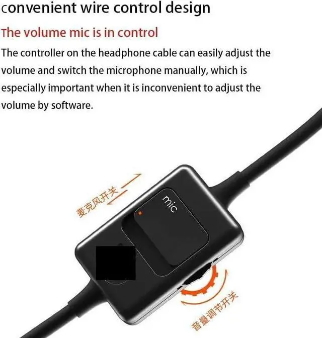 Alt view image 3 of 7 - Gaming Headset, 3.5mm Wired Bass Stereo Noise Isolation Gaming Headphones with Mic for Laptop Computer,Head-Mounted Wired Gaming Headset