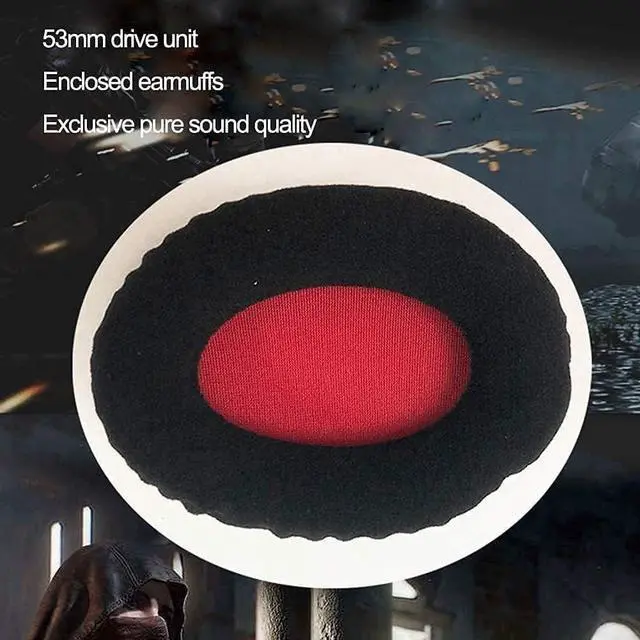 Alt view image 6 of 6 - Head-Mounted Gaming Headset Wired,Noise Reduction with Microphone Notebook Desktop Computer Headset (Color : Red)