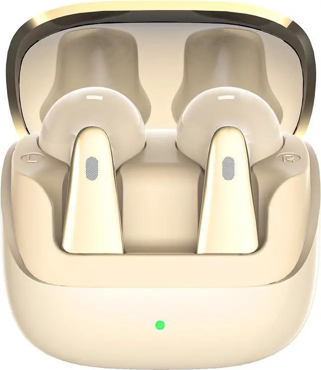 Main image of IKXO Wireless Earbuds Bluetooth V5.3 Headphones,ANC+ENC Six-Microphone Talking Noise-Canceling Noise-Absorbing Wind-Dampening Headset,36H Playtime,IPX5 Waterproof Earphones for Gaming,Work,Off-White