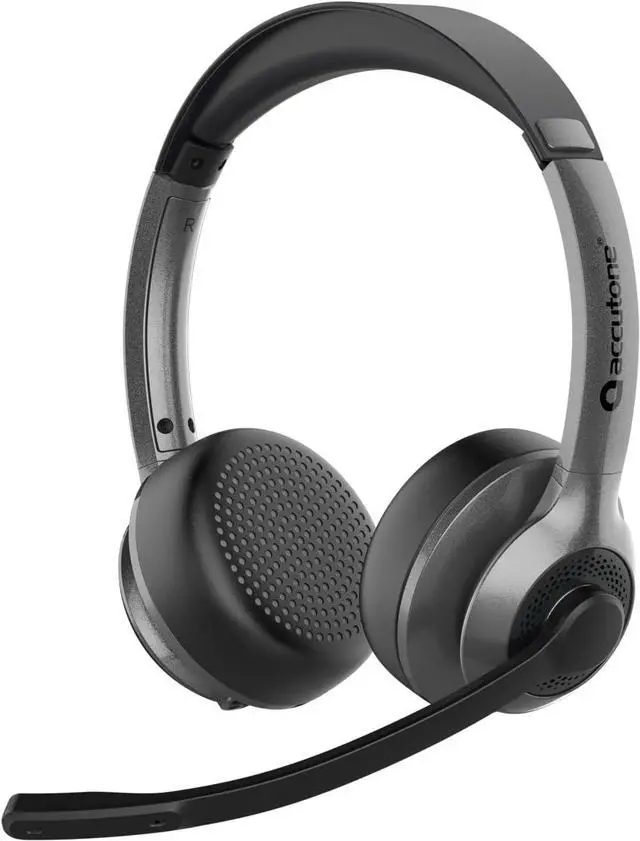 Alt view image 6 of 6 - Accutone Sonar 75 Dual Bluetooth & 3.5mm Jack Wired Headset - Bluetooth Headset with NC Mic, Long-Enduring Battery for PC/Mac & Cell Phones. Works with MS Teams/Skype/Zoom