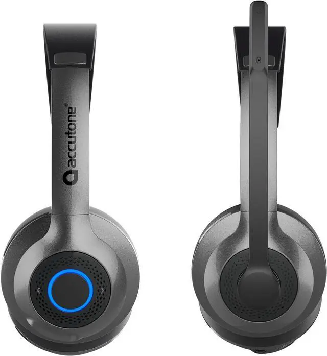Alt view image 4 of 6 - Accutone Sonar 75 Dual Bluetooth & 3.5mm Jack Wired Headset - Bluetooth Headset with NC Mic, Long-Enduring Battery for PC/Mac & Cell Phones. Works with MS Teams/Skype/Zoom