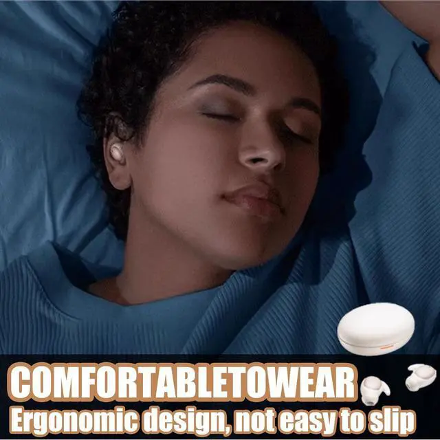 Alt view image 5 of 7 - ASMR-1 Wireless Bluetooth 5.3 In-Ear Headphones, Black, Sleep Earbuds with Active Noise Cancellation, Comfortable for Side Sleepers, IPX5 Waterproof