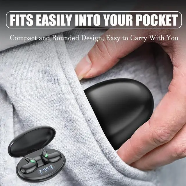 Alt view image 7 of 7 - Sleep Headphones Bluetooth 5.3 Sleep Headphones Wireless Sleep Earbuds Sleep Earbuds for Side Sleepers Sleep Earbuds Noise Cancelling Wireless Open Ear Headphones