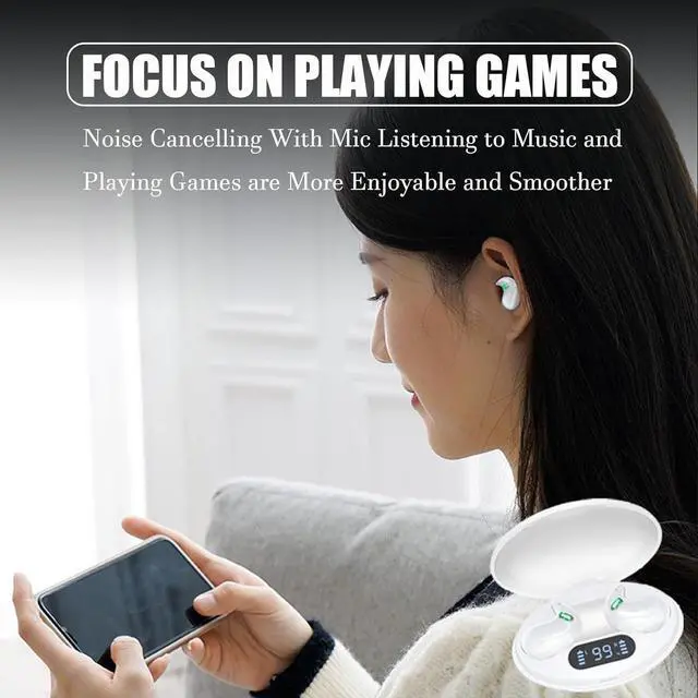 Alt view image 5 of 7 - Sleep Headphones Bluetooth 5.3 Bluetooth Sleep Headphones Sleep Headphones Wireless Sleep Earbuds Sleep Earbuds for Side Sleepers Sleep Earbuds Noise Cancelling