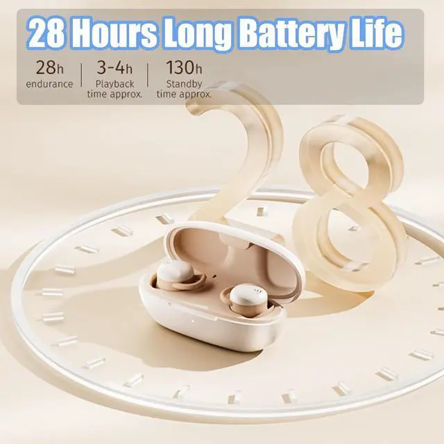 Alt view image 5 of 7 - Sleep Headphones sleep earbuds for side sleepers Meditation Noise Blocking Earbuds for Sleep Comfortable Fit for Unlimited Sleep Sounds Insomnia Side Sleeper Snoring Air Travelpink coffee color