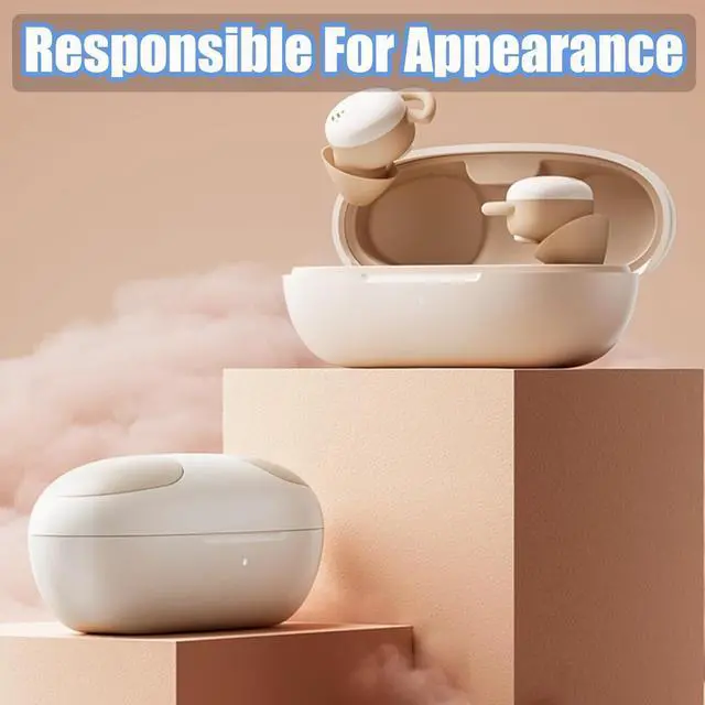 Alt view image 6 of 7 - Sleep Headphones sleep earbuds for side sleepers Meditation Noise Blocking Earbuds for Sleep Comfortable Fit for Unlimited Sleep Sounds Insomnia Side Sleeper Snoring Air Travelpink coffee color