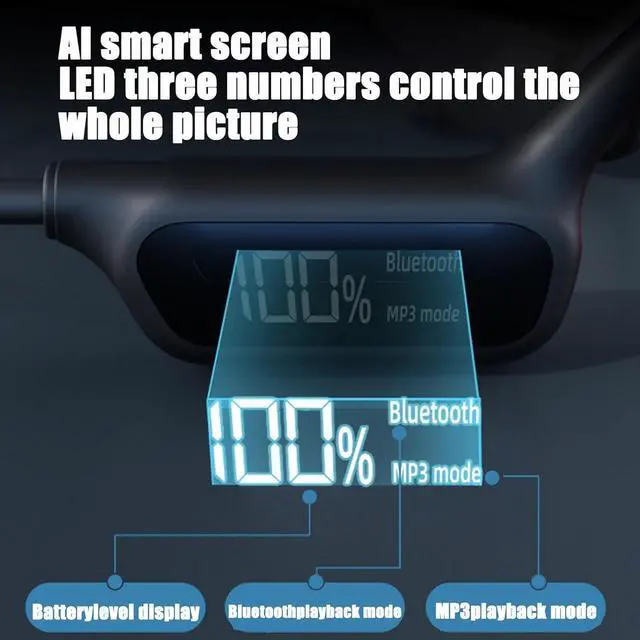 Alt view image 7 of 7 - Waterproof Headphones for Swimming Bone Conduction Headphones Bluetooth 5.3 32GB MP3 IPX8 Waterproof Lightweight for Bluetooth Earphones Running,Open-Ear Comfort,Swimming Stable to wear