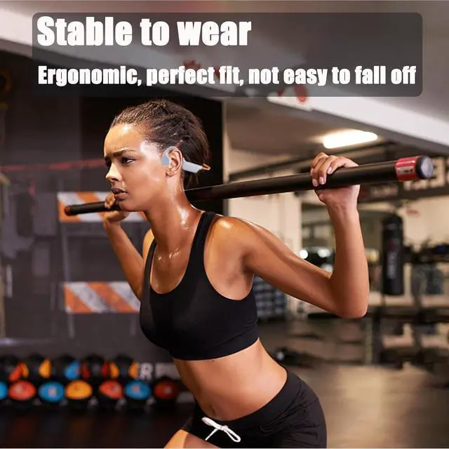 Alt view image 3 of 7 - Waterproof Headphones for Swimming Bone Conduction Headphones MP3 IPX8 Waterproof Lightweight for Bluetooth Earphones Running,High Capacity,Swimming Stable to wear Bluetooth 5.3 32GB