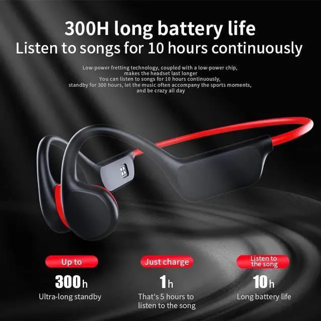 Alt view image 7 of 7 - Waterproof Headphones for Swimming Bone Conduction Headphones MP3 IPX8 Waterproof Lightweight for Bluetooth Earphones Running,High Capacity,Swimming Stable to wear Bluetooth 5.3 32GB