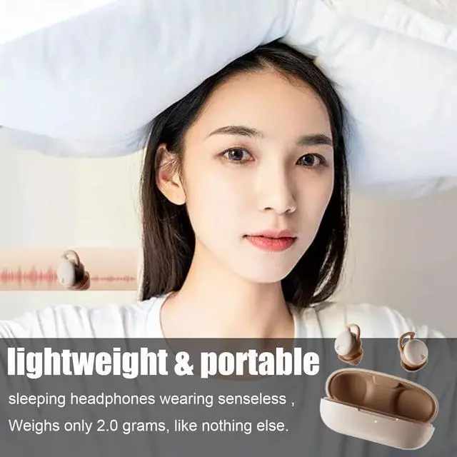 Alt view image 2 of 7 - Sleep Headphones Sleep Earbuds Noise Cancelling Earbuds for Sleep Sleeping Headphones for Side Sleepers Headphones Earbuds Bluetooth 5.3 Wireless Open Ear Headphones for Sleeping Driving Brown