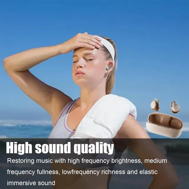 Alt view image 3 of 7 - Sleep Headphones Sleep Earbuds Noise Cancelling Earbuds for Sleep Sleeping Headphones for Side Sleepers Headphones Earbuds Bluetooth 5.3 Wireless Open Ear Headphones for Sleeping Driving Brown