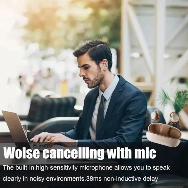 Alt view image 4 of 7 - Sleep Headphones Sleep Earbuds Noise Cancelling Earbuds for Sleep Sleeping Headphones for Side Sleepers Headphones Earbuds Bluetooth 5.3 Wireless Open Ear Headphones for Sleeping Driving Brown