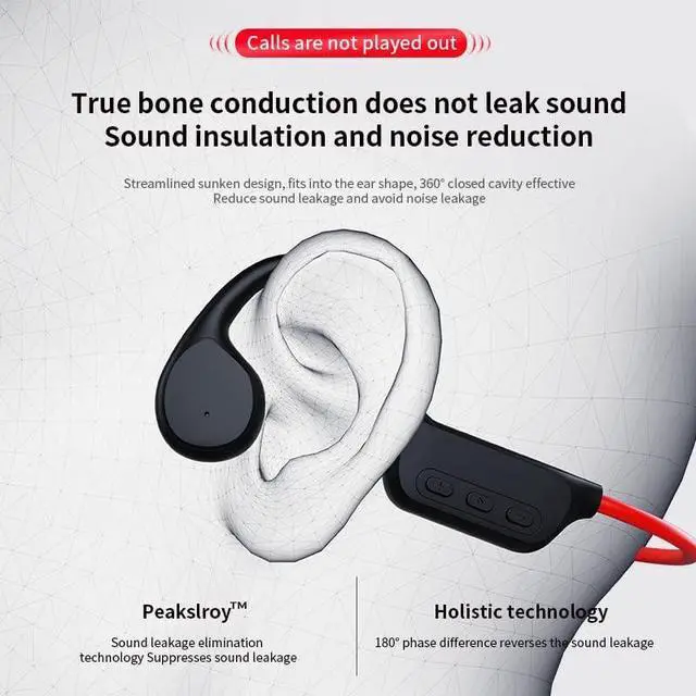 Alt view image 6 of 7 - Waterproof Headphones for Swimming Bone Conduction Headphones MP3 IPX8 Waterproof Lightweight for Bluetooth Earphones Running,High Capacity,Swimming Stable to wear Bluetooth 5.3 32GB