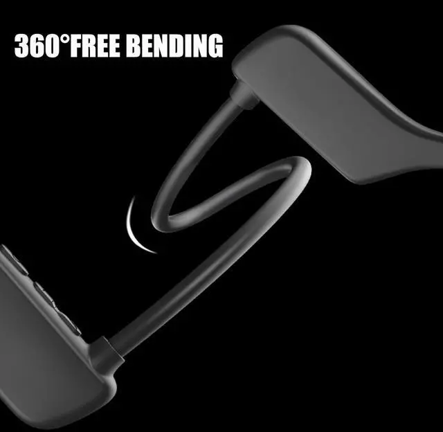 Alt view image 4 of 7 - Bluetooth Headset with Microphone Open Ear Headphones Wireless Bluetooth 5.2 Open-Back Headphones with Noise-canceling Microphone Intimate Buttons IPX5 6 Hours of Talk time