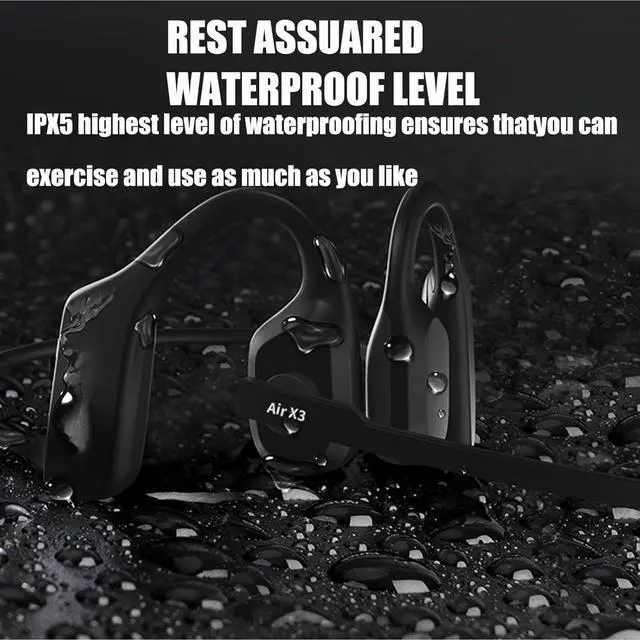 Alt view image 5 of 7 - Bluetooth Headset with Microphone Open Ear Headphones Wireless Bluetooth 5.2 Open-Back Headphones with Noise-canceling Microphone Intimate Buttons IPX5 6 Hours of Talk time