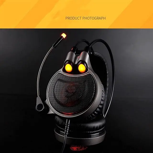 Alt view image 2 of 6 - Gaming Headset with Microphone,Head Set Gaming Headsets with Surround Sound Stereo, Headset with Noise Canceling Mic & LED Light Headset with Headset Stand Accessories (Color : Blue)