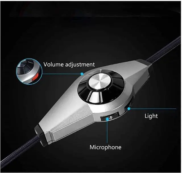 Alt view image 3 of 7 - Gaming Headset with Microphone,Head Set Gaming Headset with Mic 7.1 Surround Sound Soft Memory Earmuffs Compatible with PC Laptop Accessories