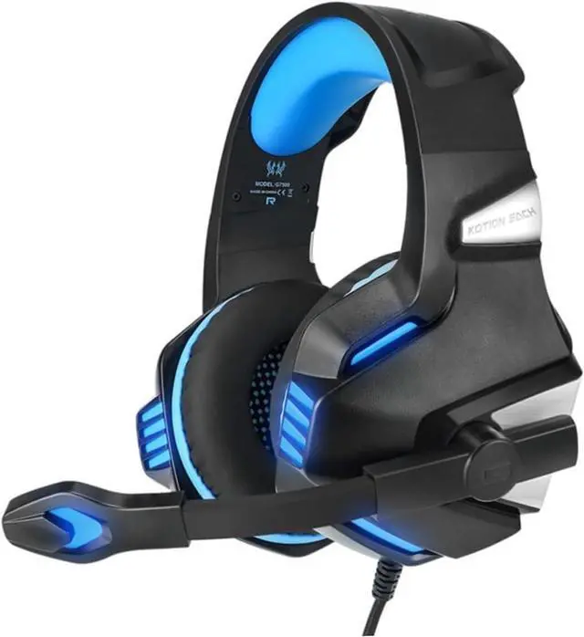 Main image of Computer Headset Blue Headphones Computer Headphones Headset for Computer Gaming Headset Game Headset Earphone