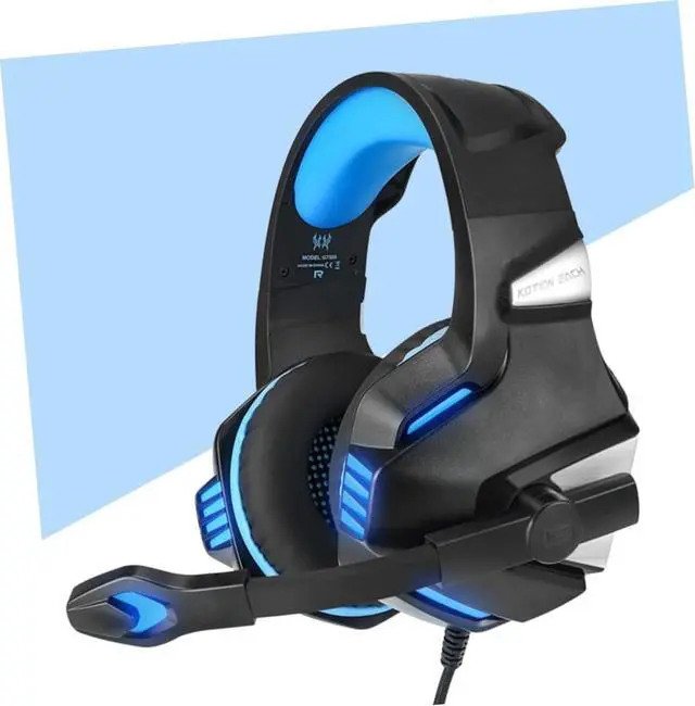 Alt view image 3 of 7 - Computer Headset Blue Headphones Computer Headphones Headset for Computer Gaming Headset Game Headset Earphone