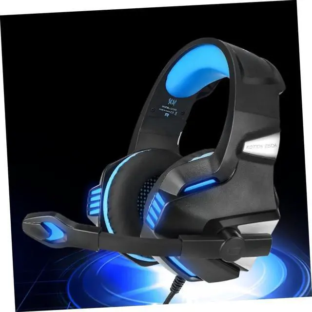 Alt view image 4 of 7 - Computer Headset Blue Headphones Computer Headphones Headset for Computer Gaming Headset Game Headset Earphone