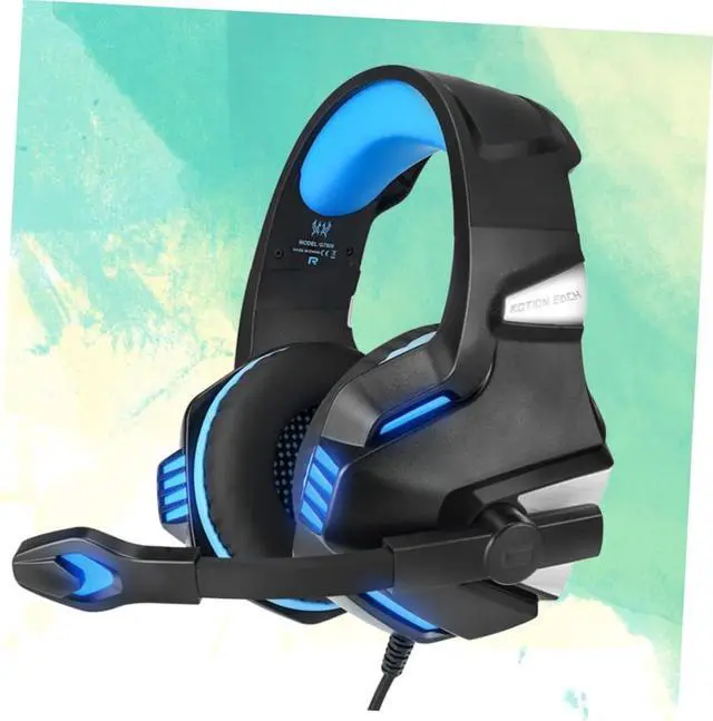 Alt view image 5 of 7 - Computer Headset Blue Headphones Computer Headphones Headset for Computer Gaming Headset Game Headset Earphone