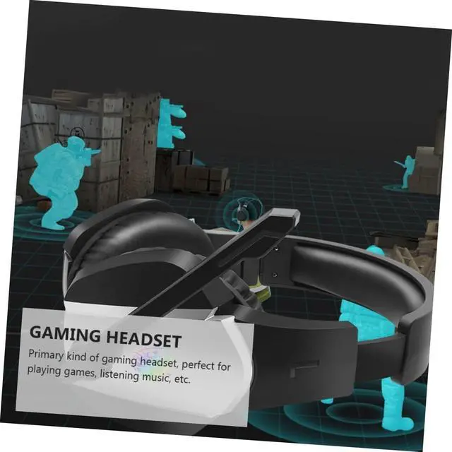 Alt view image 2 of 7 - 1Pc Headphones headsets Headset for Computer Professional Microphone Stereo Gaming Headset Noise Cancelling Earphone LED Light Gaming Headset Glowing Headset