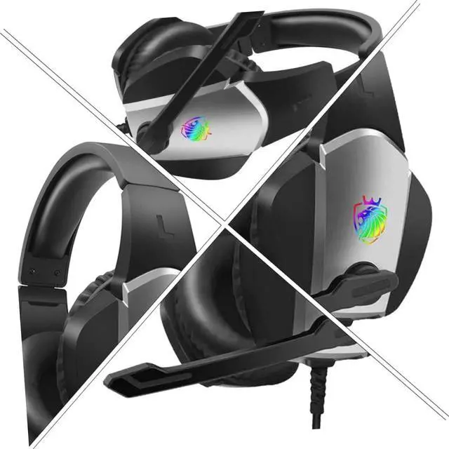 Alt view image 3 of 7 - 1Pc Headphones headsets Headset for Computer Professional Microphone Stereo Gaming Headset Noise Cancelling Earphone LED Light Gaming Headset Glowing Headset