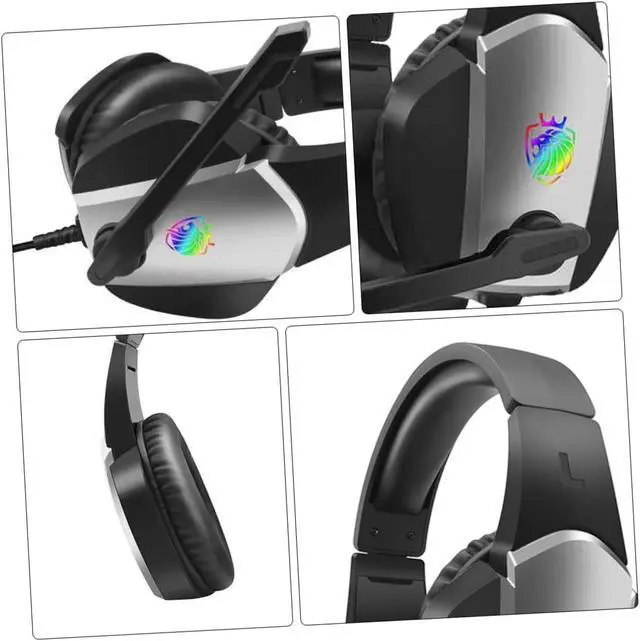 Alt view image 5 of 7 - 1Pc Headphones headsets Headset for Computer Professional Microphone Stereo Gaming Headset Noise Cancelling Earphone LED Light Gaming Headset Glowing Headset