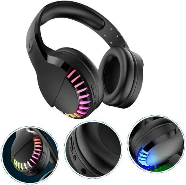 Alt view image 5 of 7 - Game Headphone 1pc Gaming Headset PC Headset Microphone Headset Over The Ear Headphones RGB Headphones Color Changing Gaming Headset Portable Headphones Headset for Phone Diode
