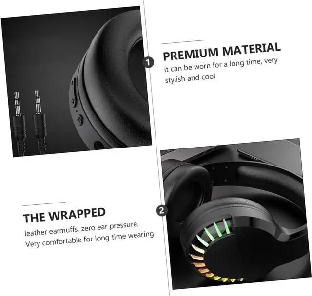 Alt view image 6 of 7 - Game Headphone 1pc Gaming Headset PC Headset Microphone Headset Over The Ear Headphones RGB Headphones Color Changing Gaming Headset Portable Headphones Headset for Phone Diode