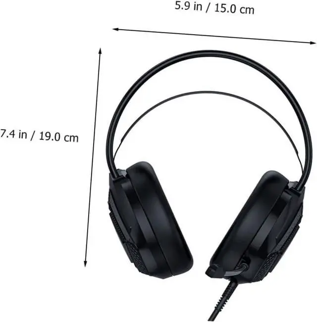 Alt view image 2 of 7 - PC Headphones Wired Headphone Wired Earphones Computer Headset Computer Gaming Headset Wired Headset Home Headset Computer Gaming Headphone Over-Ear Headset Stereo Eat Chicken