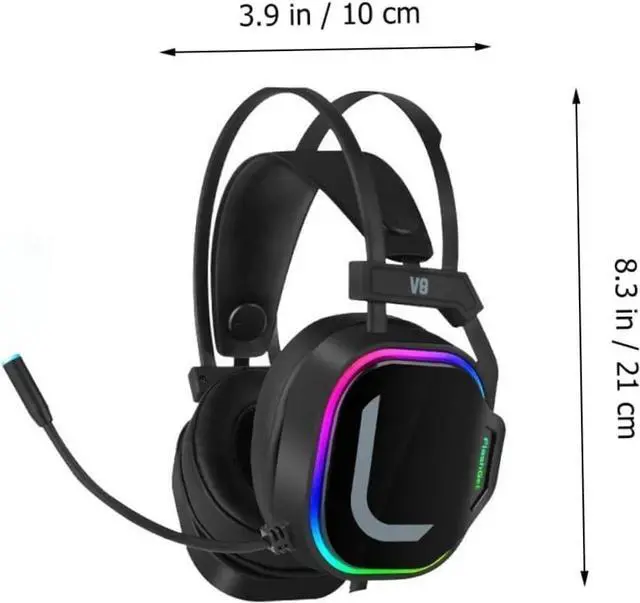 Alt view image 3 of 7 - Wireless Gaming Headset Headset Headset Wired Noise Cancelling Headphones Black Headphones Cord Headphones Laptop Headphone Single Sided Computer Headphone Earbuds Light