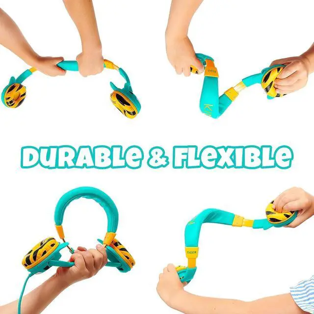 Alt view image 7 of 7 - ARTIX CL750 Foldable Noise Isolating On Ear Headphones & Kidrox Tiger-Ear Kids Headphones Boys/Girls