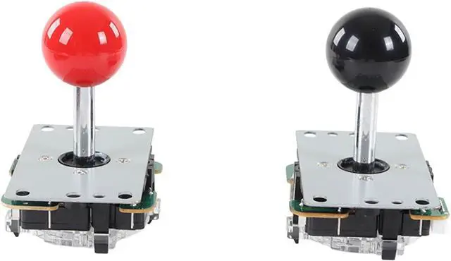 Alt view image 3 of 7 - 2 Player LED DIY Kit , Removable Ball DIY Joystick Dust Proof Washer Red and Black for Leisure
