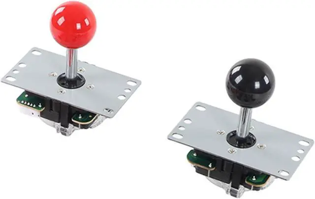 Alt view image 7 of 7 - 2 Player LED DIY Kit , Removable Ball DIY Joystick Dust Proof Washer Red and Black for Leisure