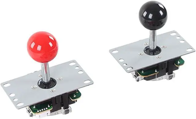 Alt view image 5 of 7 - 2 Player LED DIY Kit , Removable Ball DIY Joystick Dust Proof Washer Red and Black for Leisure