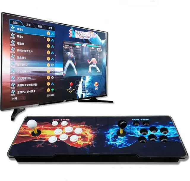 Main image of 2023 Pandora Box DX 10888 in 1 Retro Game Street Cabinet Console RGB Light Panel 8-Way Joystick 16 Buttons Support 720P HD Output (Street Fighter)