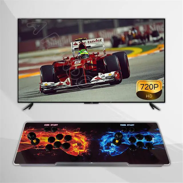 Alt view image 5 of 6 - 2023 Pandora Box DX 10888 in 1 Retro Game Street Cabinet Console RGB Light Panel 8-Way Joystick 16 Buttons Support 720P HD Output (Street Fighter)