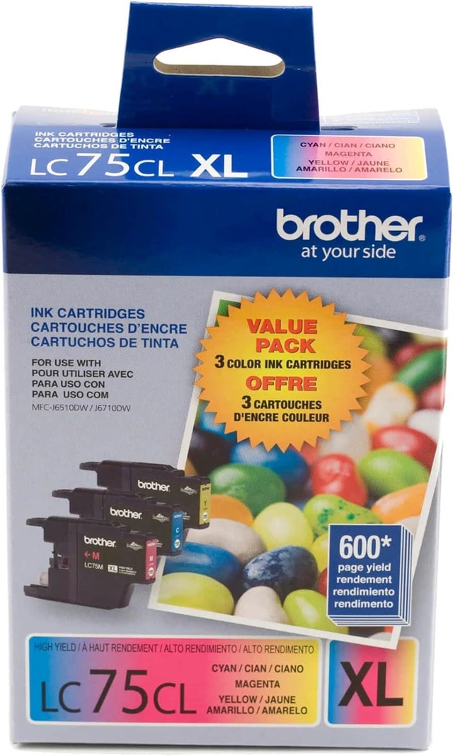 Main image of Brother LC753PKS Genuine Colour Ink Cartridge CyanMagentaYellow 3-Pack