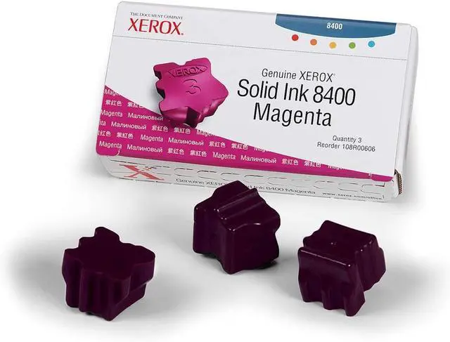 Main image of Xerox 108R00606 Magenta Solid Ink (3 Sticks, Phaser 8400-Series Printers)