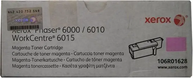 Main image of Xerox Phaser 6000/6010 / Workcentre 6015 Magenta Standard Capacity Toner Cartridge (1,000 Pages) - 106R01628