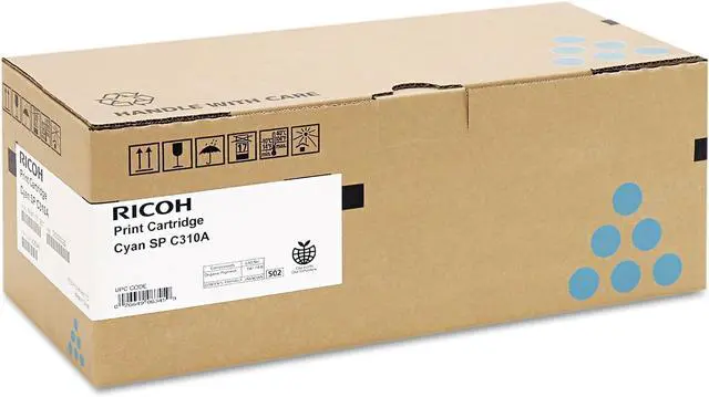 Alt view image 3 of 3 - Ricoh Cyan Toner Cartridge, 2500 Yield, Type SPC310A (406345)