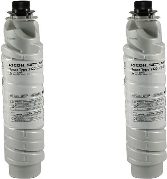 Main image of Ricoh 841337 Black Toner Cartridge 2-Pack for MP 2510, 2550, 2851, 3010, 3350, 3351