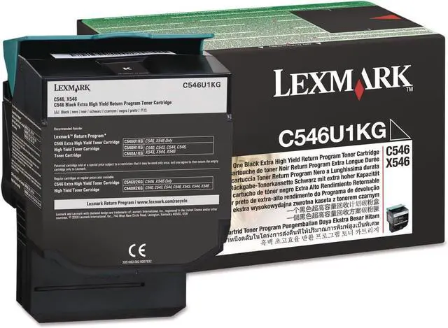 Main image of Lexmark Extra High Yield Black Toner Cartridge, 8000 Yield (C546U2KG)