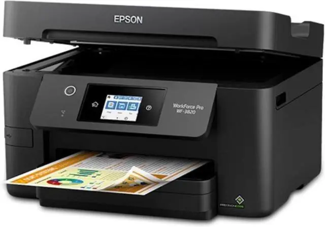 Alt view image 7 of 7 - Epson Workforce Pro WF-3820 Wireless All-in-One Printer with Auto 2-Sided Printing, 35-Page ADF, 250-sheet Paper Tray and 2.7" Colour Touchscreen , Black